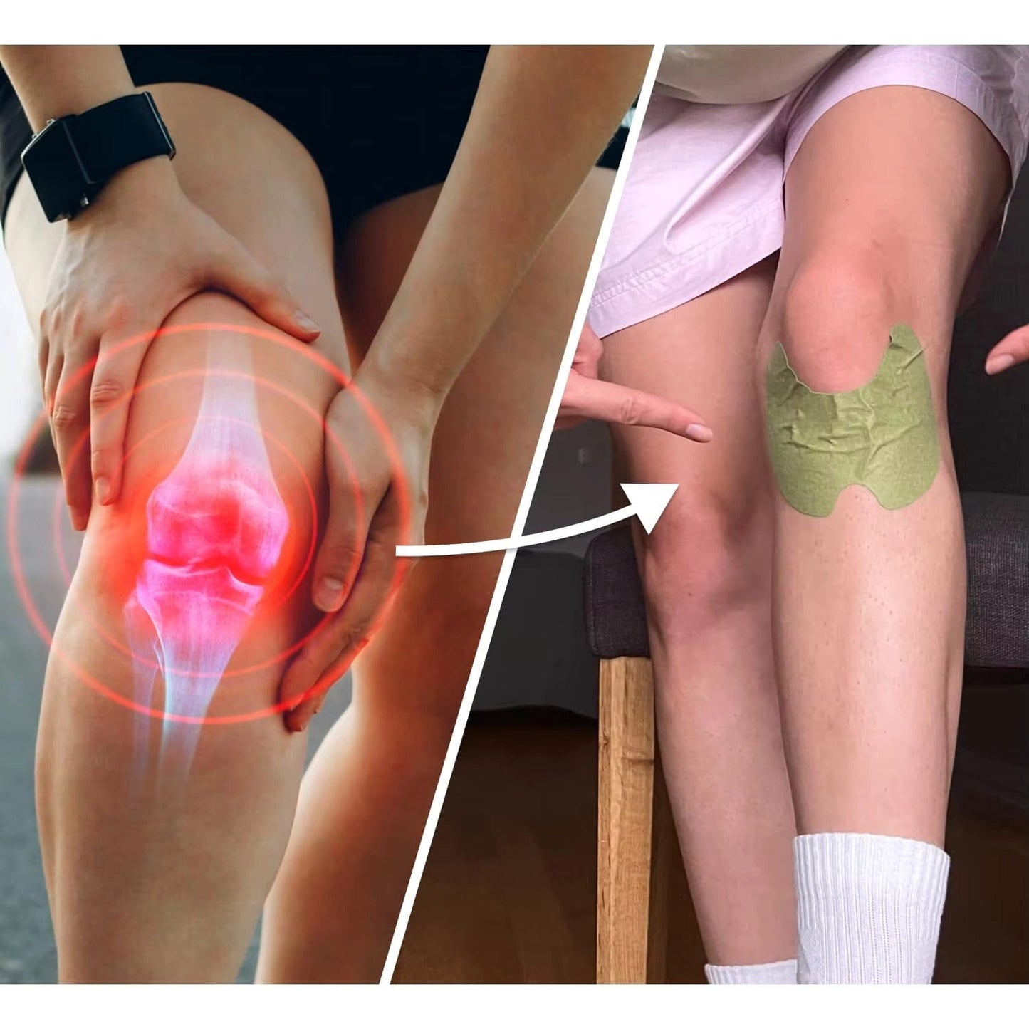 Knee Patches – Instant Pain Relief in One Patch 💥👨🏻⚕️(12 Patches) ( Buy 1 Get 1 Free)